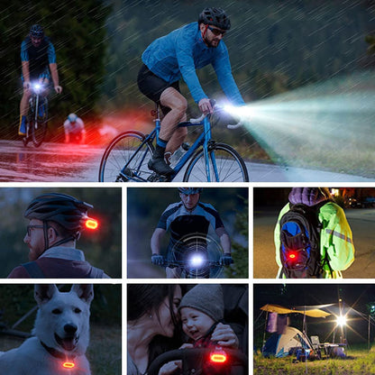 4/6 Modos Juego de Luces de Bicicleta Recargables USB IPX5 a Prueba de Agua 350 Lúmenes Luces de Bicicleta Súper Brillantes Luz Trasera LED Delantera y Trasera Luces de Bicicleta para Seguridad de Conducción Nocturna