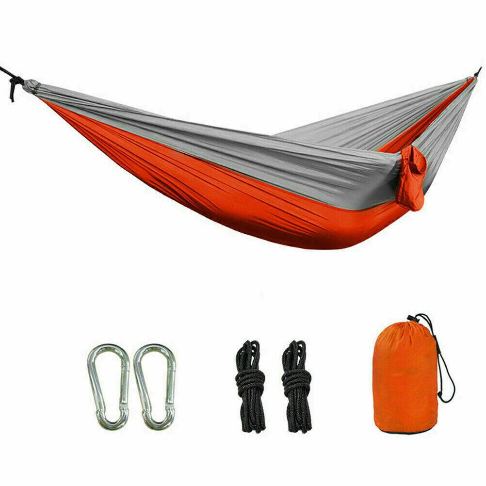 Nylon Travel Camping Hammock Hanging Sleeping Bed Swing Chair Gear Outdoor Patio