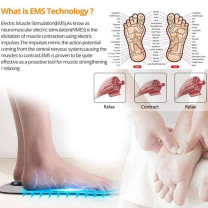 Masajeador de pies EMS, máquina eléctrica para remodelar las piernas, amasamiento profundo, dolor muscular, relajación