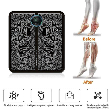 Masajeador de pies EMS, máquina eléctrica para remodelar las piernas, amasamiento profundo, dolor muscular, relajación