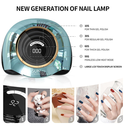 288W Professional UV Nail Lamp 63 Lamp Beads 4 Timer Setting & Auto Sensor