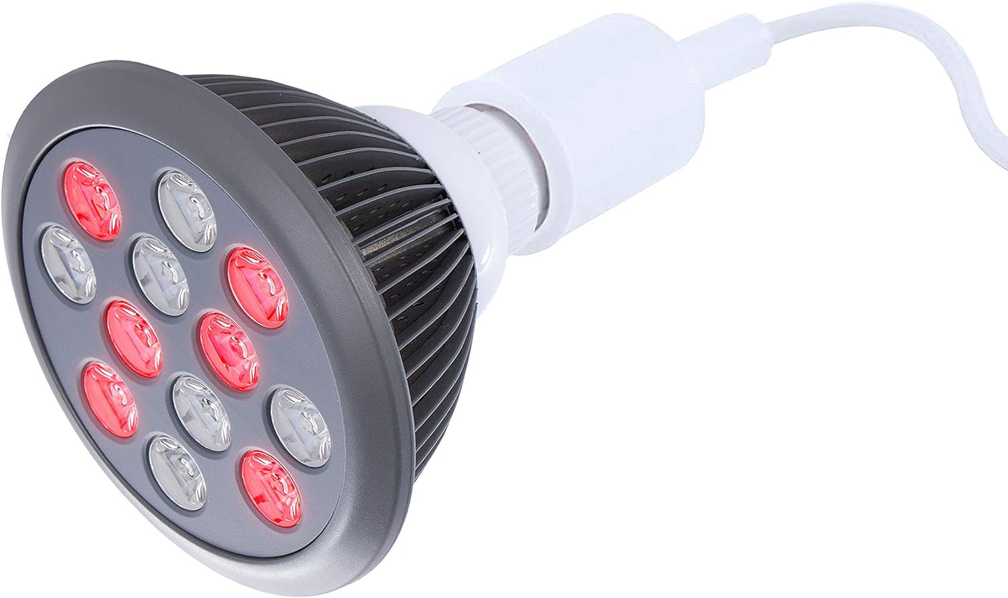 12 LEDs Light Therapy Bulb 415 nm Wavelength High Irradiance Treatment for Acne and Sun Damage Skin Texture and Tigthen Skin