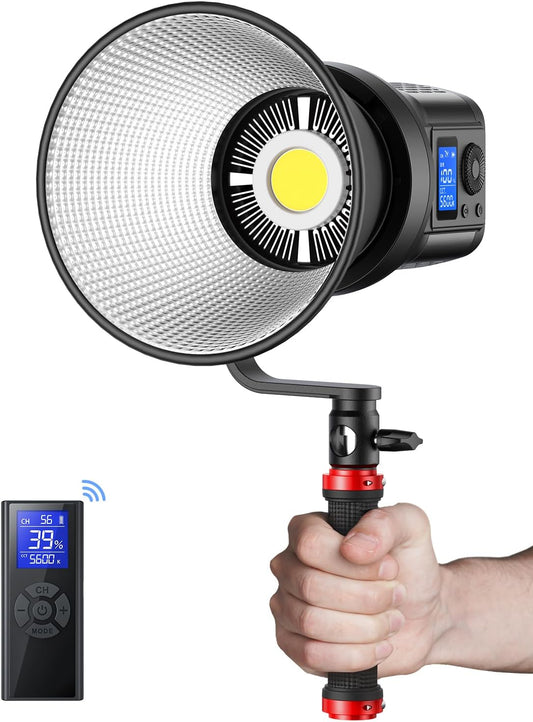 2.4G Remote Control 80W LED Video Light 7200Lux CRI95+ Studio Lights Photography Light on Continuous Output Lighting for YouTube TikTok Video Recording
