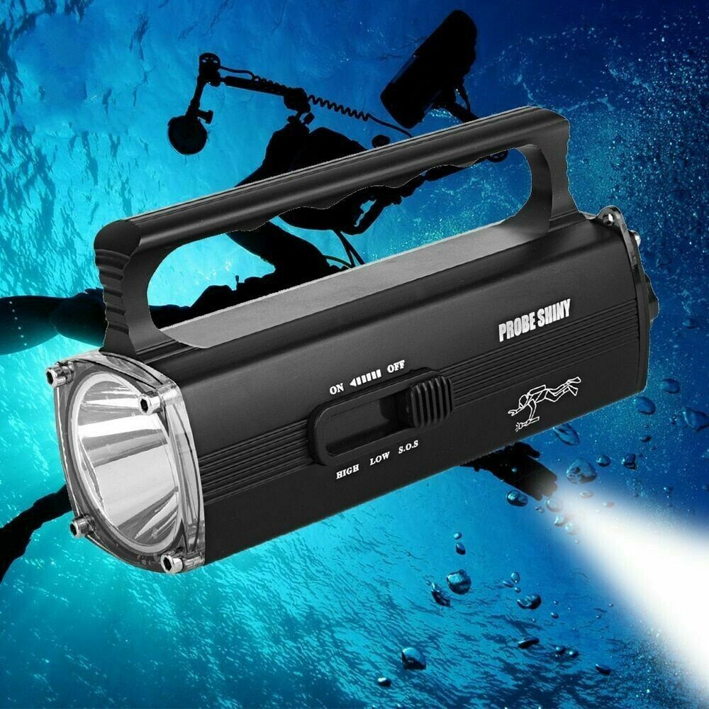 100 Meters Outdoor Multifunctional IPX8 Portable LED Diving Light Waterproof Searchlight LED Flashlight