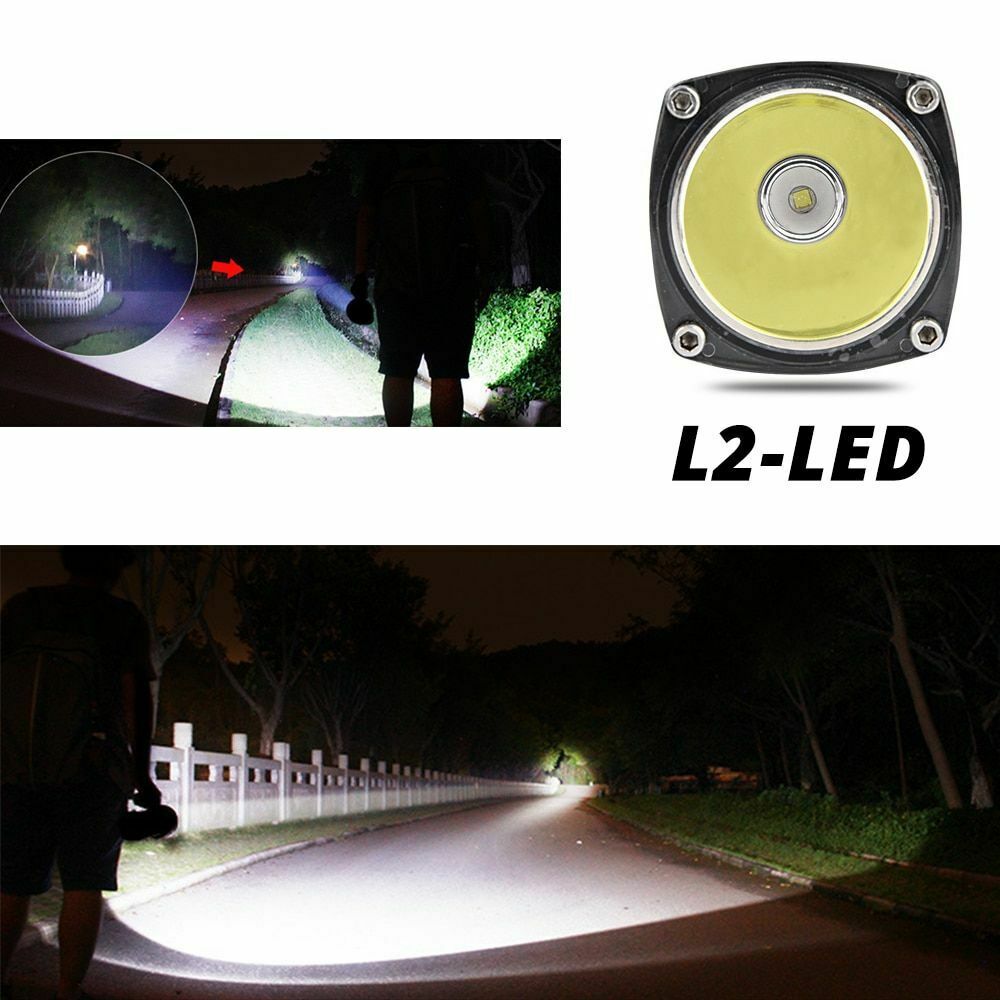 100 metros al aire libre multifuncional IPX8 portátil LED luz de buceo impermeable reflector LED linterna