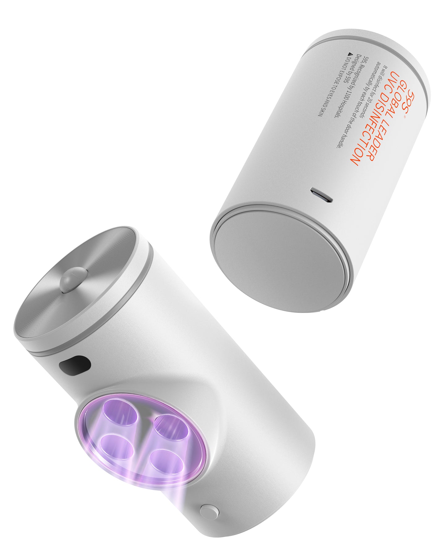 UV Light Sanitizer for Door Handle Lever UVC Sterilizer for Doorknob Dinsinfection Rate Rechargeble Ultraviolet Cleaner for Door Handle Lever Kills Virus & Germs