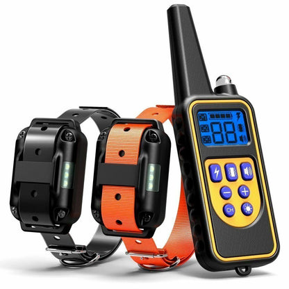 2600FT Remote Dog Shock Training Collar Rechargeable Waterproof LCD Pet Trainer