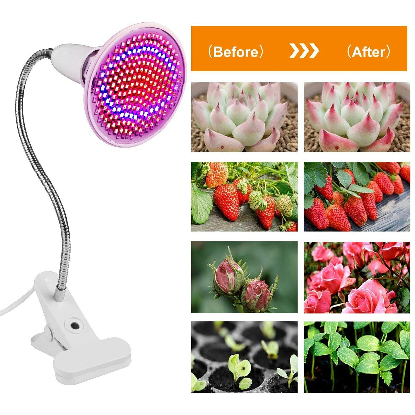 220 LED Grow Lights UV Light Bulbs Indoor Hydroponic Plant Veg Growth Full Spectrum