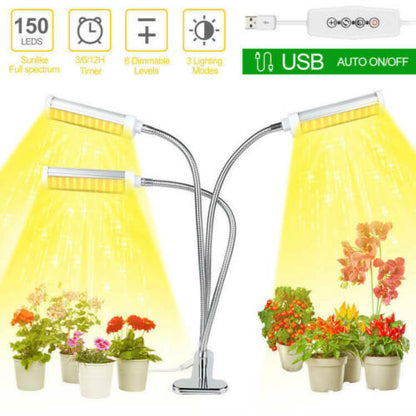 2-3 Heads LED Grow Light Plant Growing Lamp Lights for Indoor Plants Hydroponics