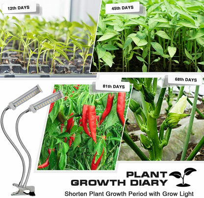 2-3 Heads LED Grow Light Plant Growing Lamp Lights for Indoor Plants Hydroponics