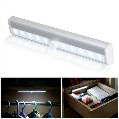 Lámparas de gabinete de tira de luz de armario con Sensor de movimiento PIR LED recargable USB inalámbrico