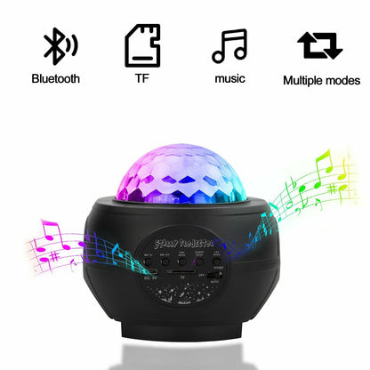 LED Galaxy Starry Night Light Projector Ocean Star Sky Party Speaker Lamp Remote
