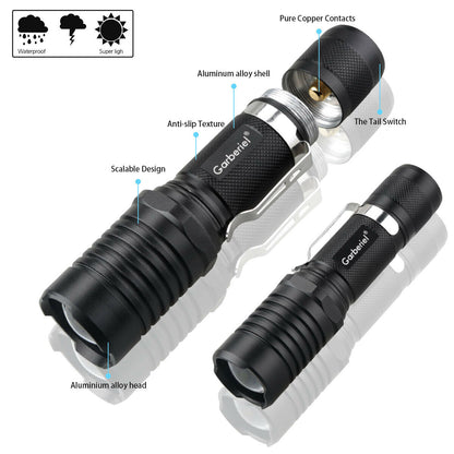 Tactical Police 99000LM 5 Modes 3 x T6 LED Flashlight Powerful Zoom Torch