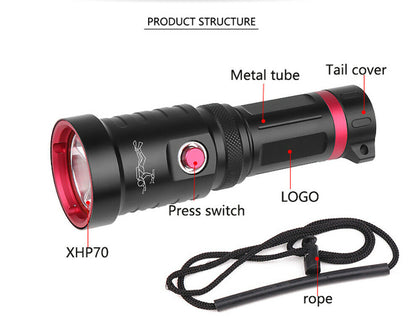 200000LM XHP70 Underwater Diving LED Flashlight Torch Dive Lamp