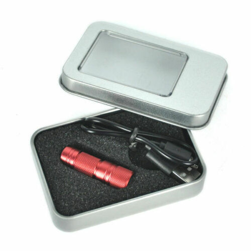 Mini llavero linterna portátil XPE2 USB recargable caza antorcha lámpara de luz