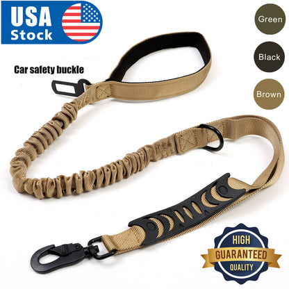 NEW Retractable Nylon Rope Dog Leash Tactical K9 for Large Dog Heavy Duty Coupler