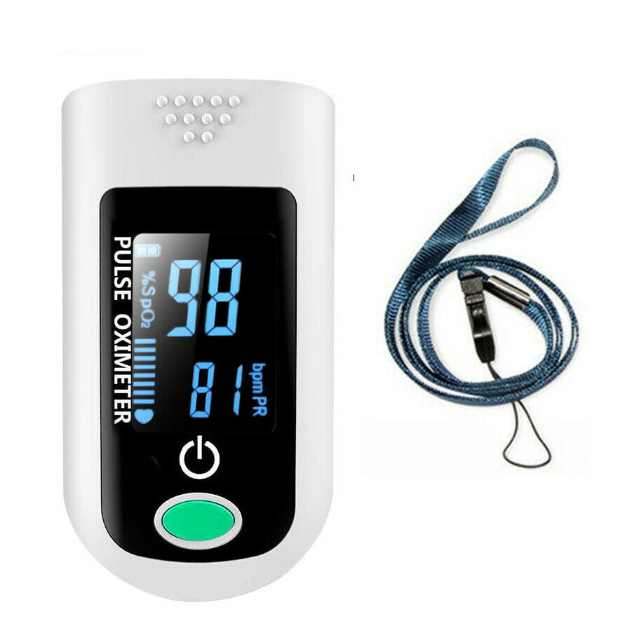 Finger Pulse Oximeter Blood Oxygen SpO2 Monitor PR Heart Rate Patient Monitor