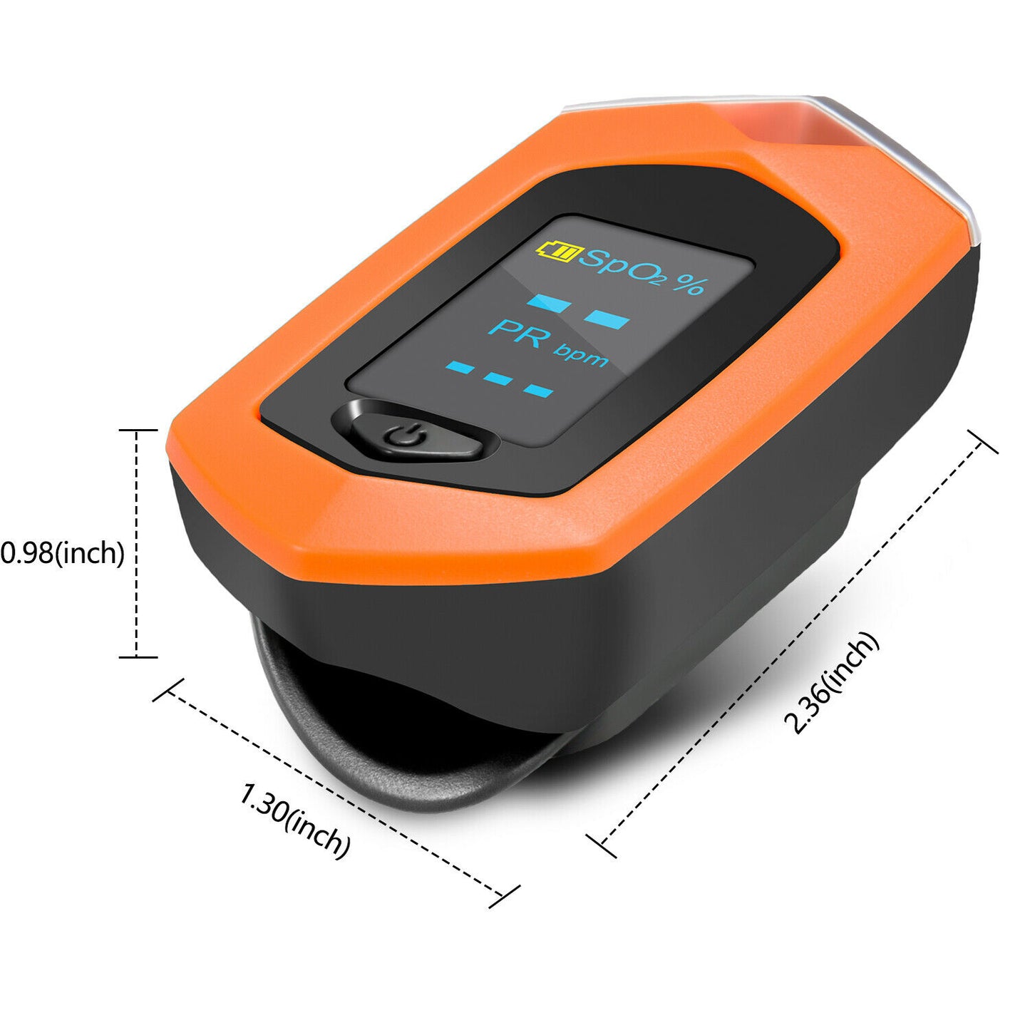 Oxímetro de pulso para dedo Medidor de oxígeno en sangre Monitor de frecuencia cardíaca SpO2