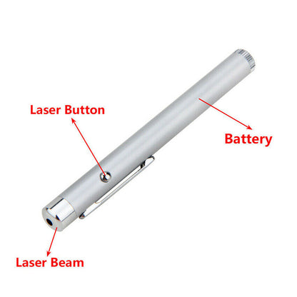 Lápiz puntero láser rojo de alta potencia de 5MW Lazer 650nm Luz de haz visible