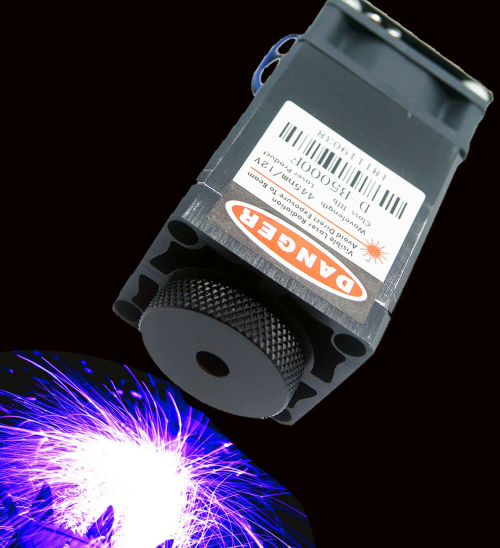 Módulo de grabado láser azul PWM/TTL/láser de grabado de alta potencia enfocable de 450nm y 4W