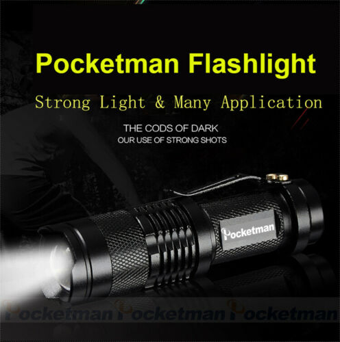 3 Modes 8000LM Q5 Mini 6 Colors LED Flashlight Zoomable Portable Pocket Light
