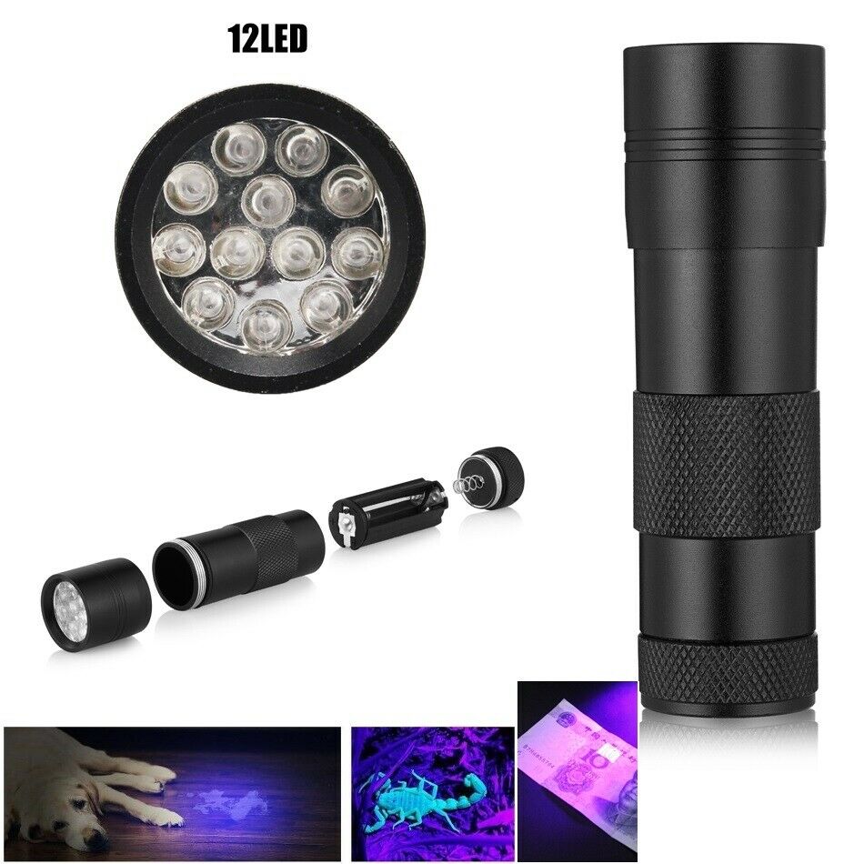 UV Flashlight Black Light Flashlight Ultraviolet LED Pet Urine Stains Detector