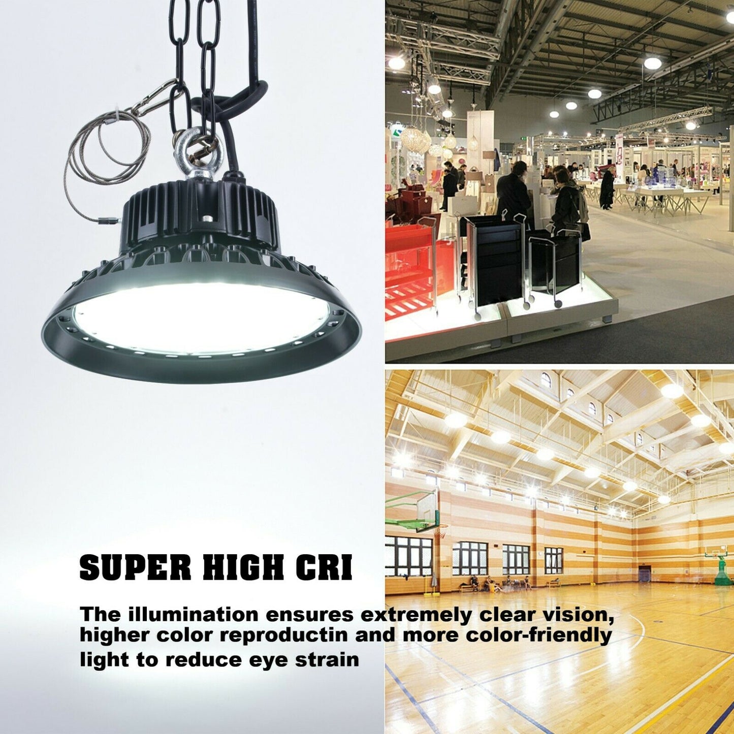 240 vatios de iluminación industrial de la bahía 5000K Warehouse de la luz LED del UFO alta