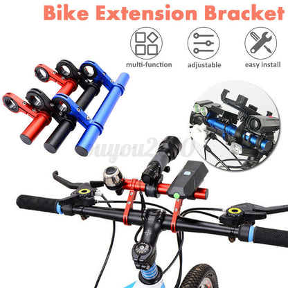 MTB Bike Flashlight Holder Handle Bar Bicycle Accessory Extender Mount Bracket