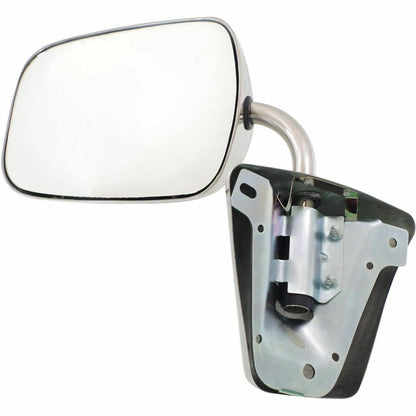 Chrome Manual Side View Mirrors LH & RH Pair Set For 1973-86 Chevy GMC Truck