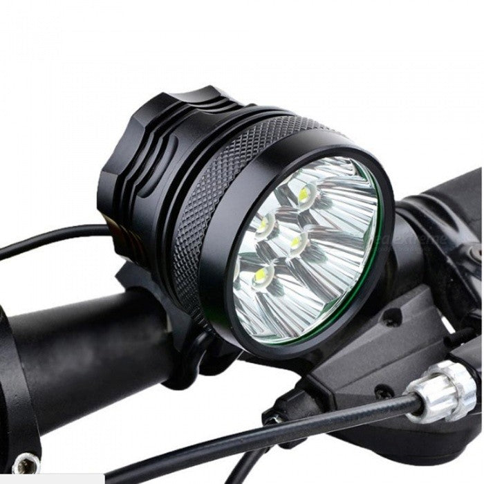 Luz de bicicleta 12000lm XML-T6 9-LED 3 modos Luz de bicicleta blanca fría Faro