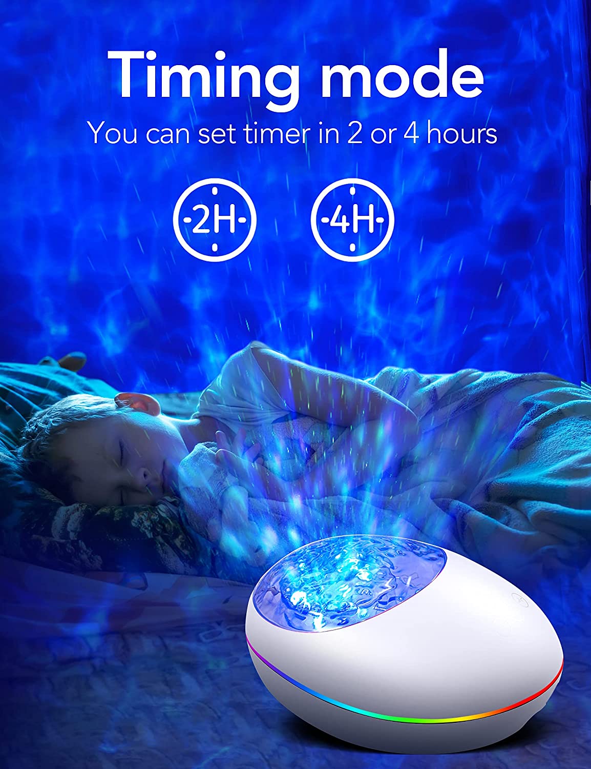 Northern Lights Aurora Projector 3 in 1 Night Light with White Noise, Timer, Bluetooth Speaker Galaxy Light Skylight Space Light for Ceiling Party Lights Room Accessories for Adults or Kids