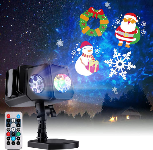 Luces de proyector de Navidad al aire libre 26 efectos HD a prueba de agua con temporizador de control remoto RF para fiesta de reunión nocturna de Halloween en interiores