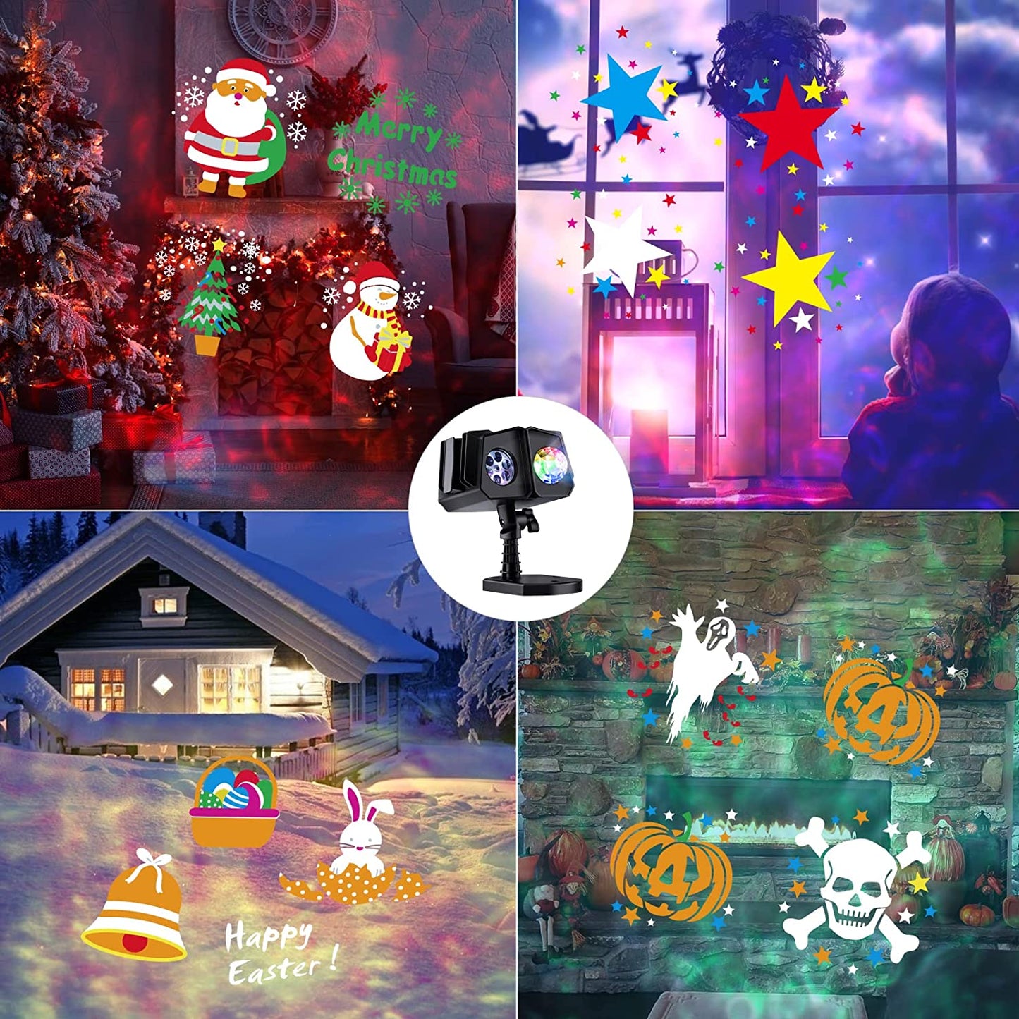 Christmas Projector Lights Outdoor 26 HD Effects Waterproof with RF Remote Control Timer for Indoor Halloween Holiday Night Gathering Party