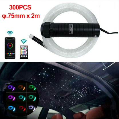 12V 6W Car Ceiling Fiber Lighting RGBW Led Fiber Optic Light Kit Bluetooth APP Control Fiber Starry Ceiling Lights
