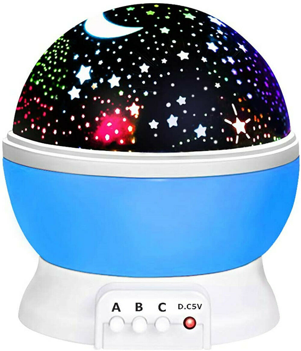 Rotating Starry Sky Projection Night light Moon Star Lamp for Kids Baby Party