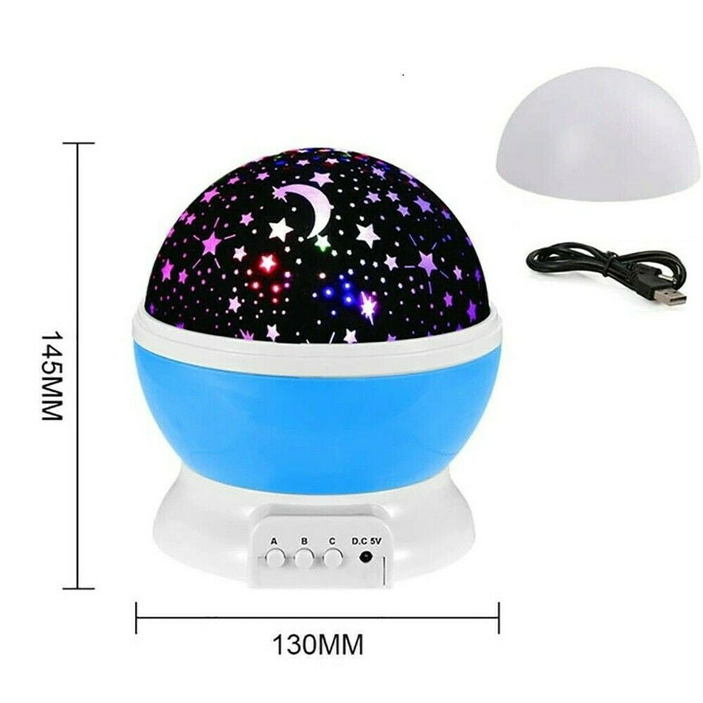 Rotating Starry Sky Projection Night light Moon Star Lamp for Kids Baby Party