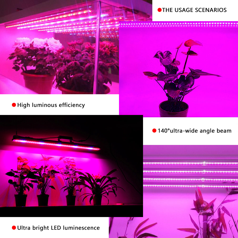 LED Grow Light Bar T8 Tube Full Spectrum Plant Lamp Phytolamp Hydroponic Cultivo Greenhouse Grow Tent