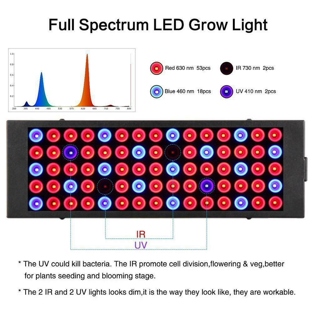Lámpara de Panel de luz LED de 600W, espectro completo, cultivo hidropónico de plantas vegetales y flores