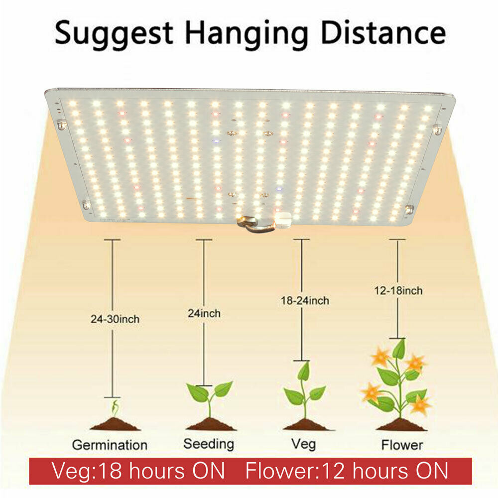 Kit de luz de cultivo LED de 2000W, espectro completo similar al sol para todas las plantas de interior, flores vegetales
