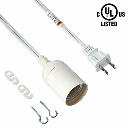 15 Feet Extension Hanging Lantern Pendant Light Lamp Cord Cable E26/E27 Socket