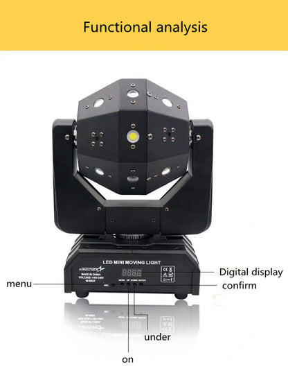 Powerful Unlimited Rotate Dj Laser Disco Led Strobe 3 IN 1 Moving Head Light Good Effect Use For Party KTV Night Club Bar