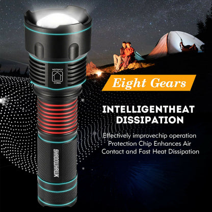 Tactical Flashlight Super bright 80000lm USB Rechargeable Flashlight