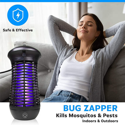 18W UVA Mosquito Killer Bulb 4000V High Powered Electric Mosquito Zapper, Fly, Mosquito Trap with 1,500 Sq Feet Range