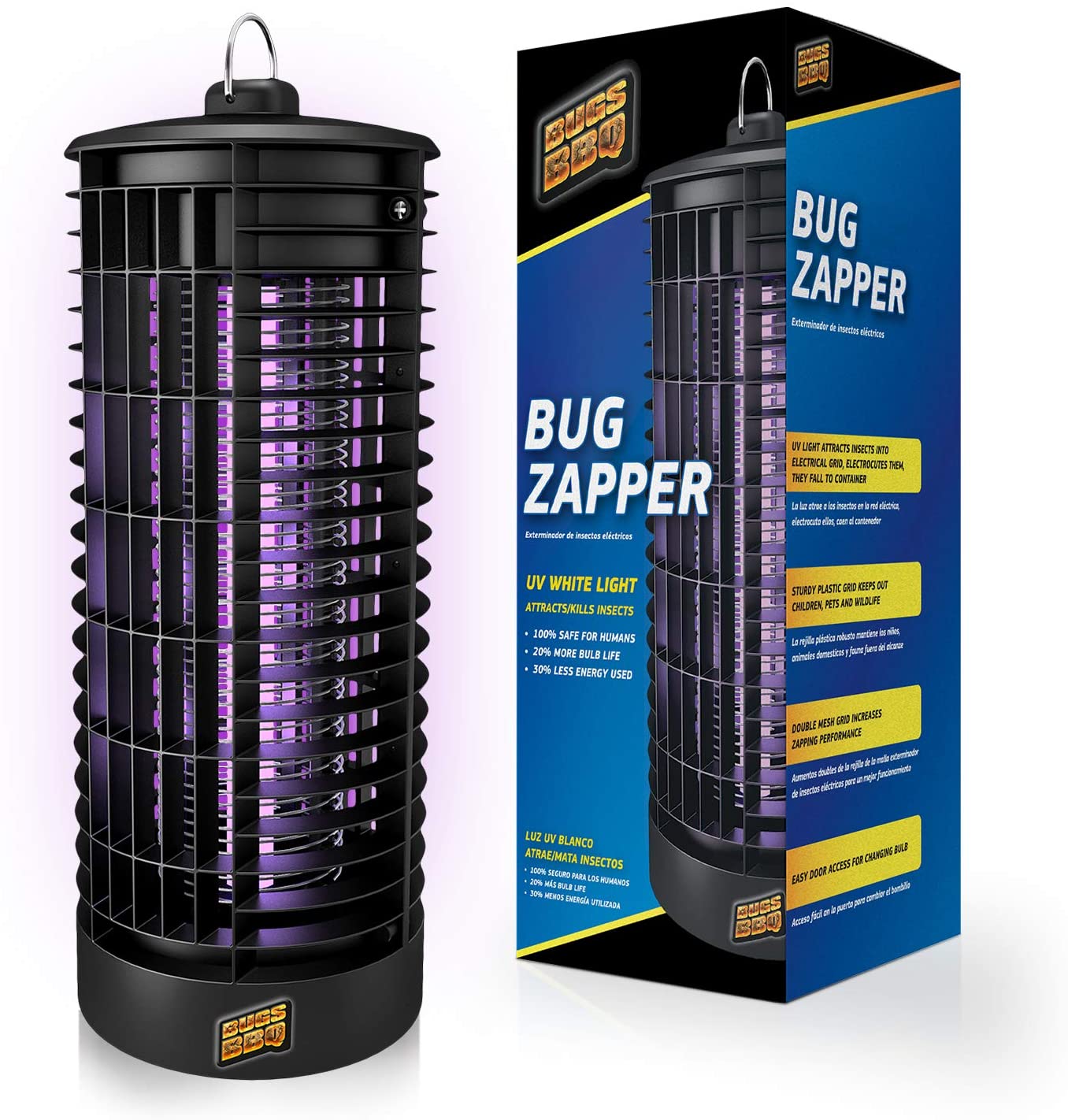 Bug Zapper Indoor and Outdoor Insects Killer Fly Trap Outdoor Patio Insect Killer Zapper Mosquito Trap Insect Zapper Mosquito Attractant Trap