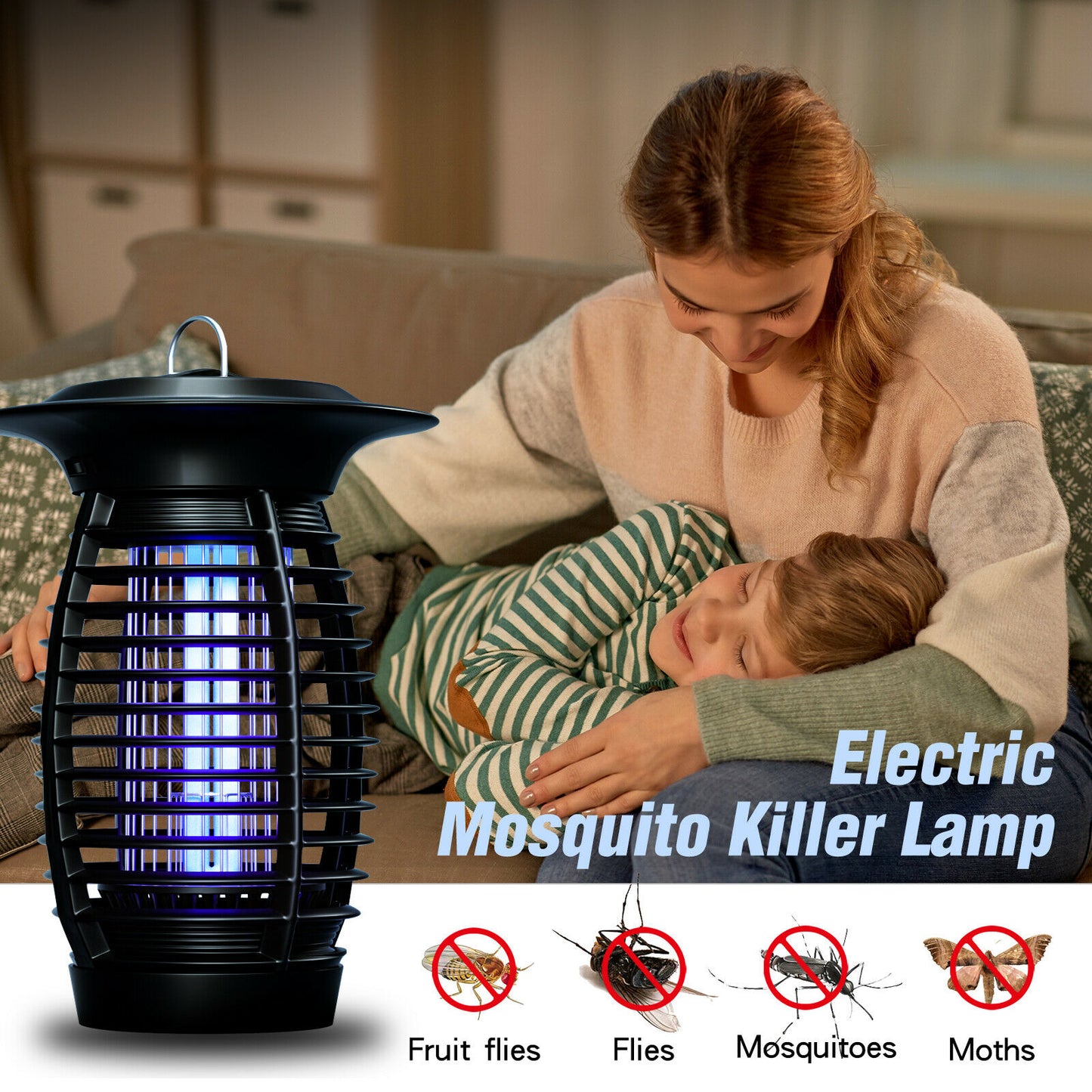 Potente lámpara eléctrica para matar mosquitos, moscas, insectos, Zapper, trampa para matar plagas
