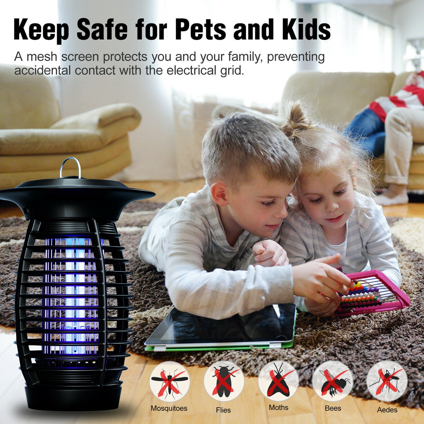 Powerful Electric Mosquito Fly Bug Insect Zapper Killer Trap Lamp Stinger Pest