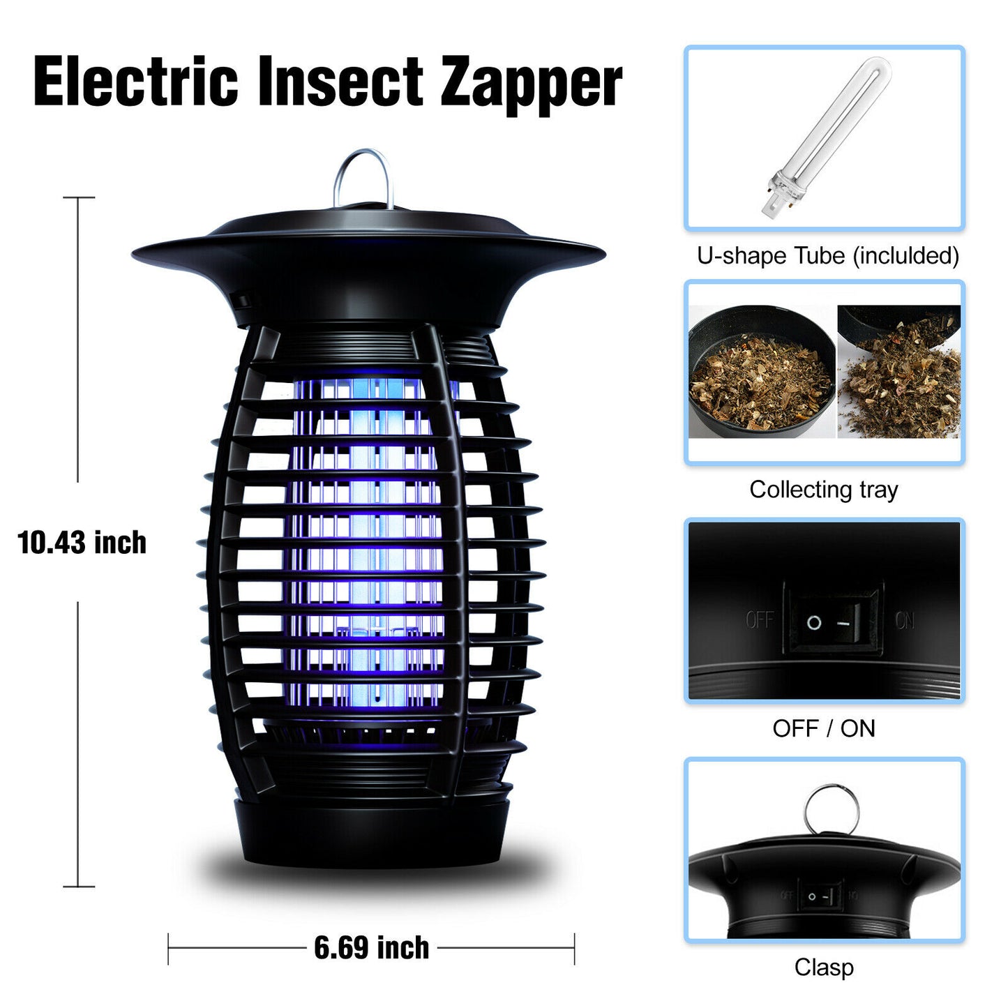 Powerful Electric Mosquito Fly Bug Insect Zapper Killer Trap Lamp Stinger Pest