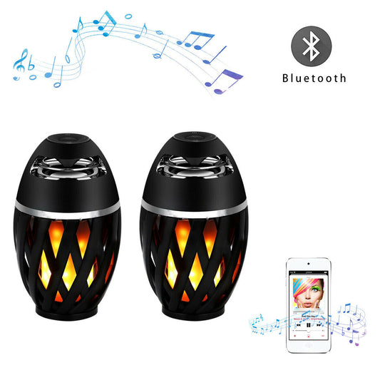 Atmosphere Bluetooth Speaker Weather Resistant LED Flame Table Lamp Torch