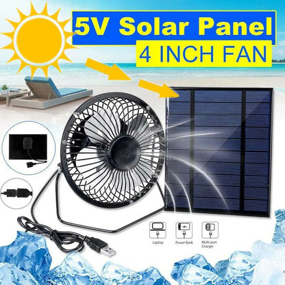 Ventilador portátil con Panel Solar, Mini ventilador, invernadero, casa para perros y pollos, fresco