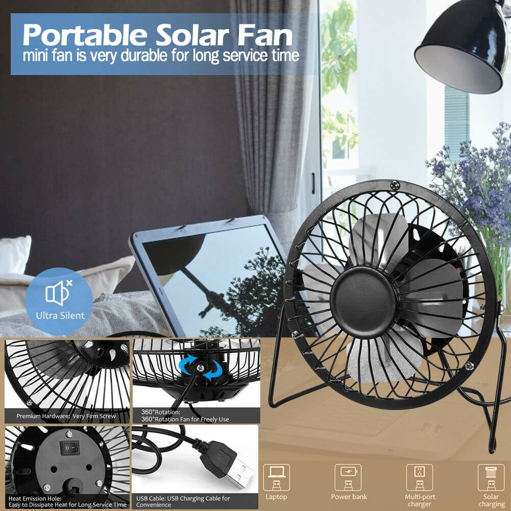 Ventilador portátil con Panel Solar, Mini ventilador, invernadero, casa para perros y pollos, fresco